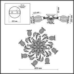 Потолочная люстра Odeon Light Ameli  - 3